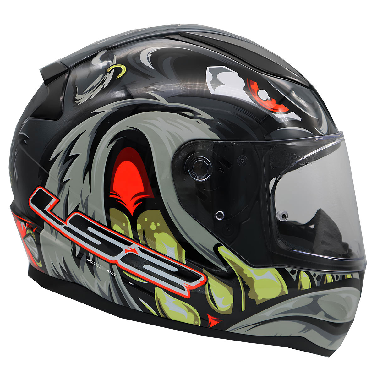 LS2 RAPID 2 SPOX GRİ-KIRMIZI KASK