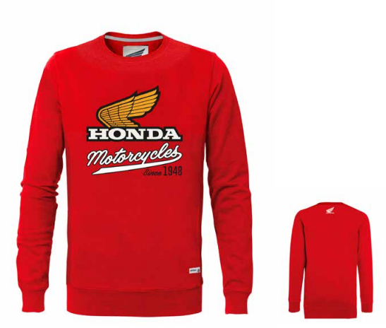 HONDA BİSİKLET YAKA KIRMIZI SWEATSHIRT