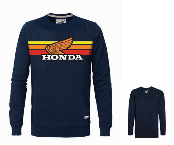 HONDA BİSİKLET YAKA LACİVERT SWEATSHIRT