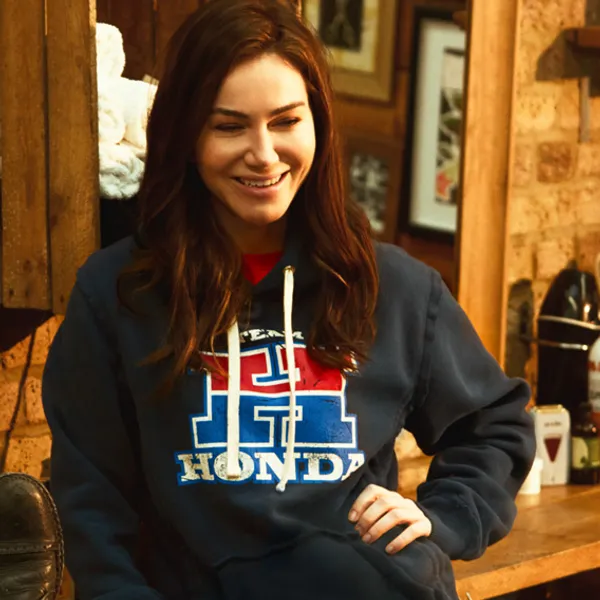 HONDA H LOGOLU KAPÜŞONLU LACİVERT SWEATSHIRT